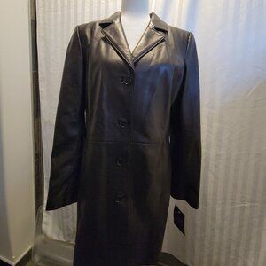 Danier Italian Leather Car Coat NWT